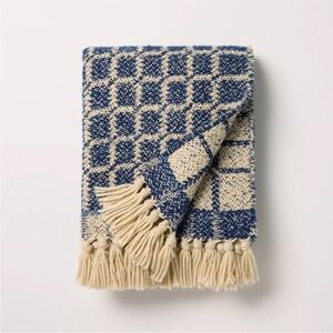 Hearth and Hand with Magnolia - Grid Throw Blanket Blue